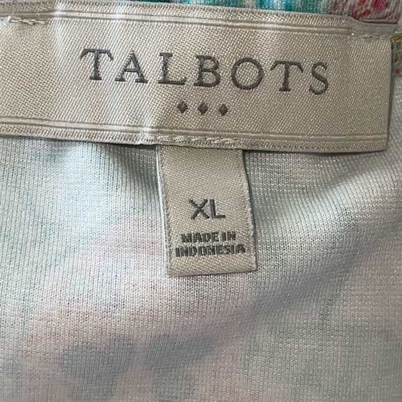 🌻 Talbots Aqua & pink Medalion Print Skirt. Size XL - Picture 6 of 6